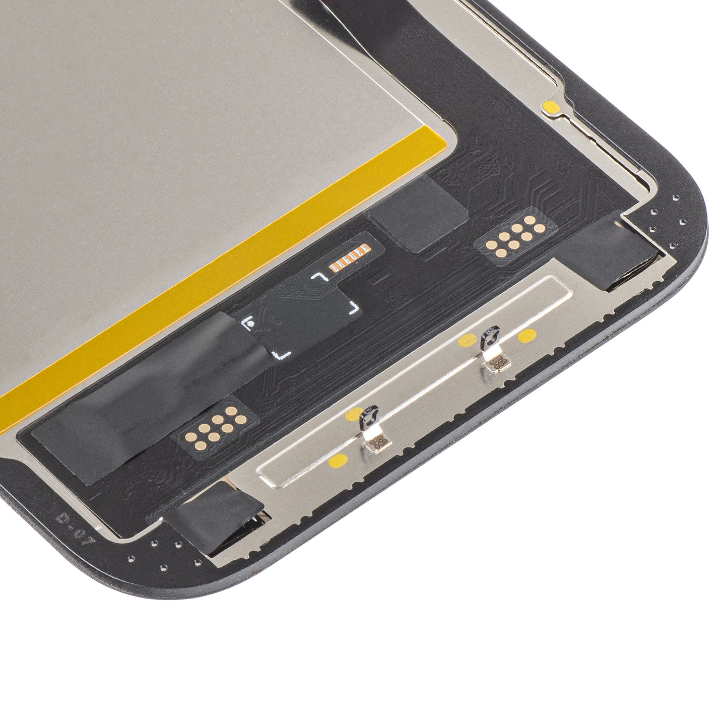 Display con Touchscreen MP compatibile con Apple iPhone 15, con Cornice, Versione Soft OLED FHD IC Movable, Nero