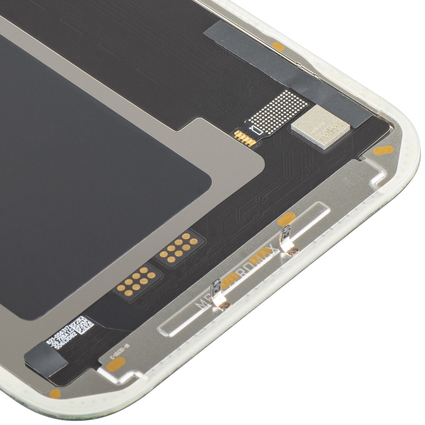 Display con Touchscreen MP compatibile con Apple iPhone 17 Pro Max, con Cornice, Versione Soft OLED FHD IC Movable, Nero