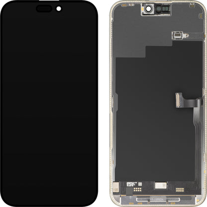 Display con Touchscreen MP compatibile con Apple iPhone 15 Pro Max, con Cornice, Versione Premium Soft OLED FHD 120Hz Diagnostico, Nero, Ricondizionato