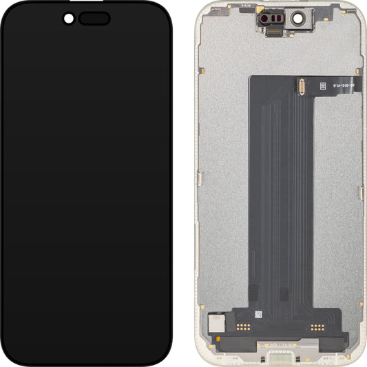 MP Touchscreen Display compatible with Apple iPhone 17 Air, with Frame, OLED FHD 120Hz Diagnostic Soft Version, Black