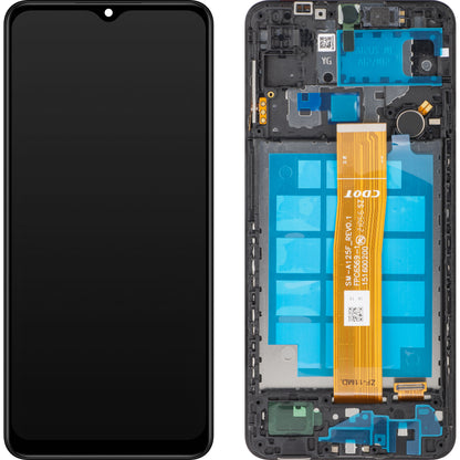Display touchscreen MP compatibile con Samsung Galaxy A12 Nacho A127 / A12 A125, con cornice, nero 