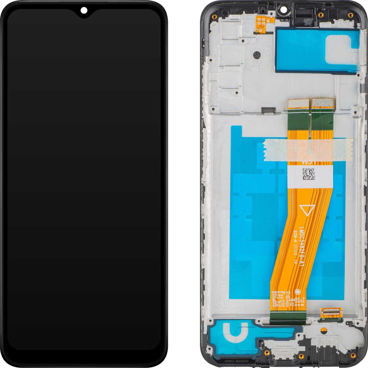 Display con Touchscreen MP compatibile con Samsung Galaxy A03s A037, con Cornice, Versione F, Nero, Swap