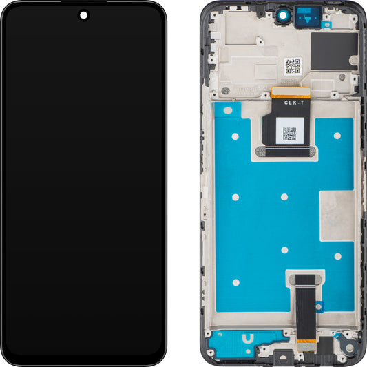 Display con Touchscreen MP compatibile con Honor 90 Smart / X7b 4G, con Cornice, Nero