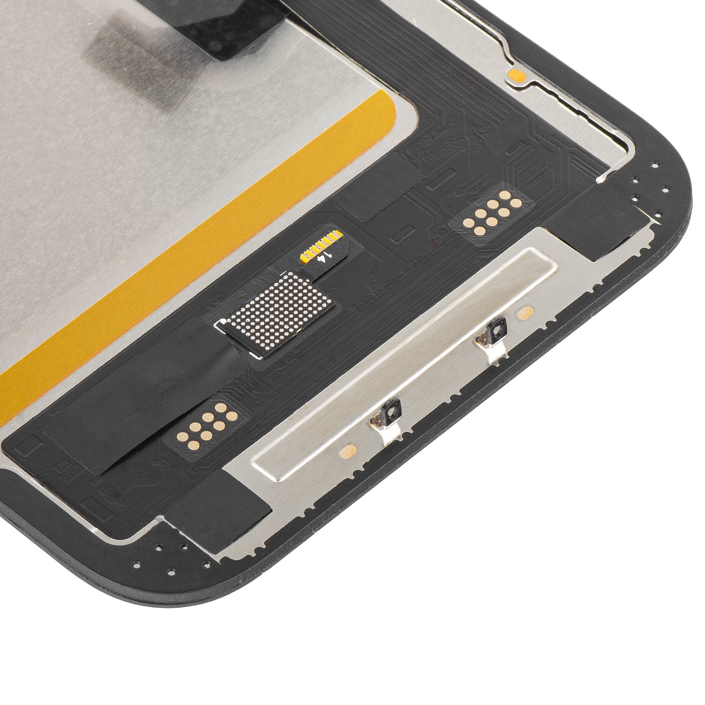Display con Touchscreen MP compatibile con Apple iPhone 14, con Cornice, Versione Soft OLED IC Movable FHD, Nero