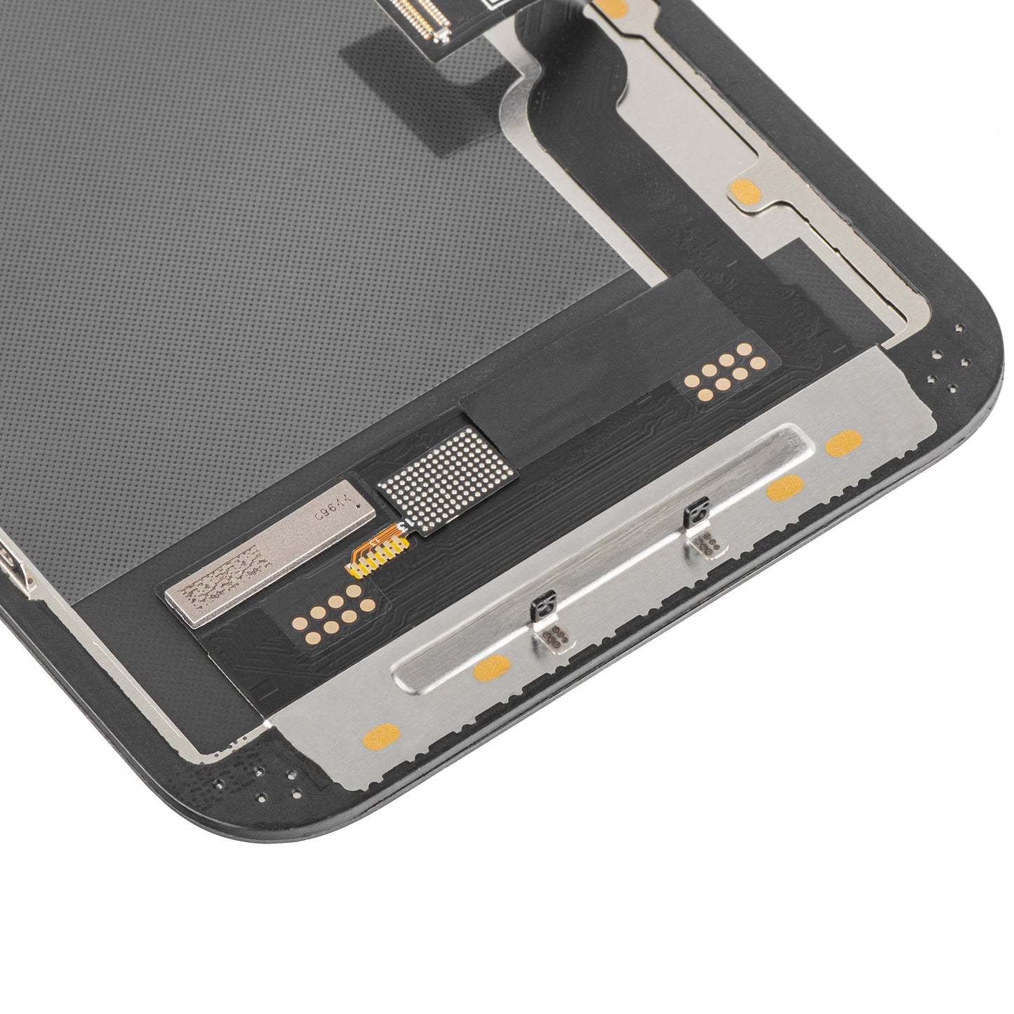 Display con Touchscreen MP compatibile con Apple iPhone 13, con Cornice, Versione Soft OLED IC Movable FHD, Nero