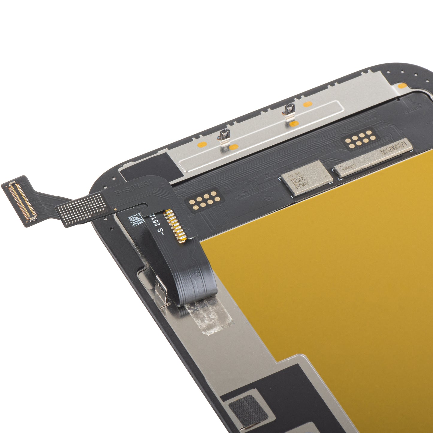 Display con Touchscreen MP compatibile con Apple iPhone 15 Plus, con Cornice, Versione Soft OLED FHD IC Movable, Nero