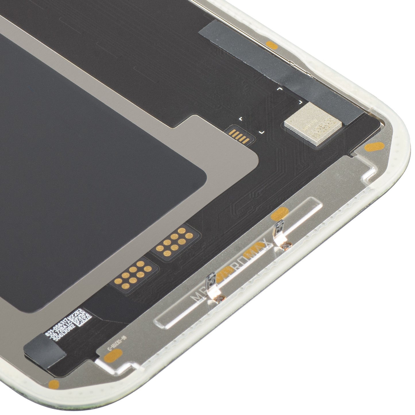 Display con Touchscreen MP compatibile con Apple iPhone 17 Pro Max, con Cornice, Versione Soft OLED FHD IC Movable, Nero