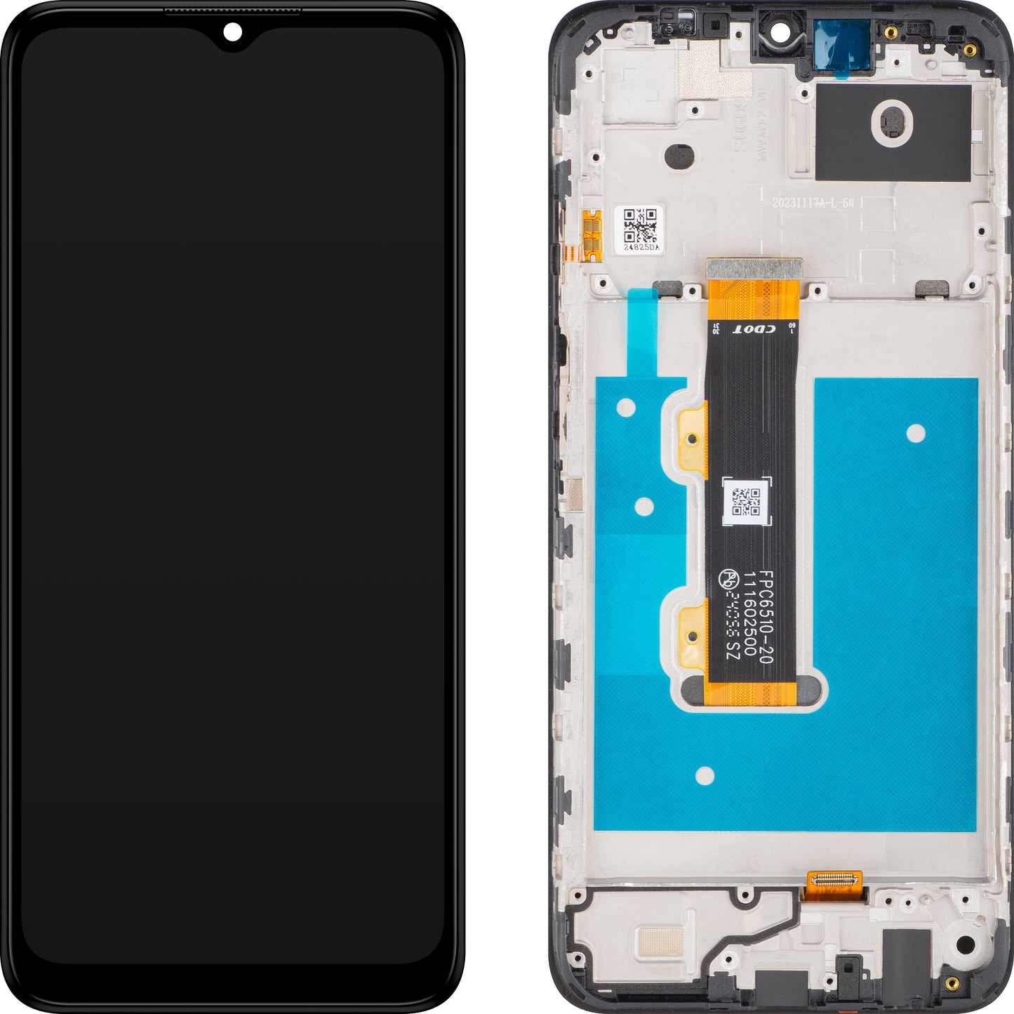 Nokia G22 Display touchscreen con cornice, nero, Service Pack 70101326H001 