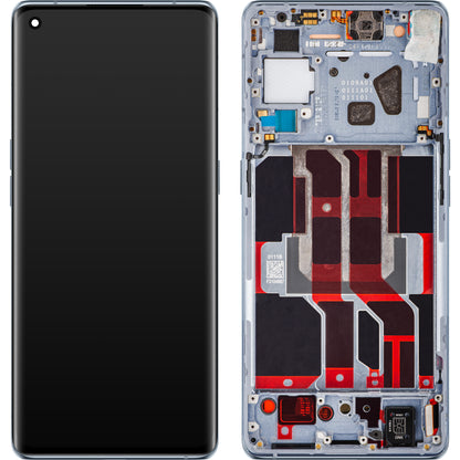 Display con Touchscreen Oppo Reno6 Pro 5G (Snapdragon) / Reno6 Pro+ 5G, con Cornice, Grigio (Lunar Grey), Service Pack 4907528