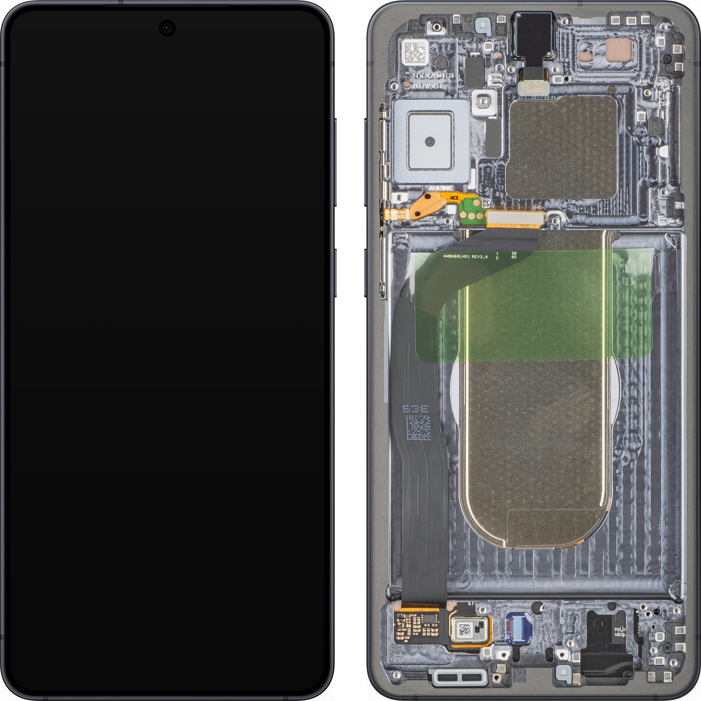 Display con Touchscreen Samsung Galaxy S25 Edge S937, con Cornice, Nero (Titanium Jetblack), Service Pack GH82-37224C