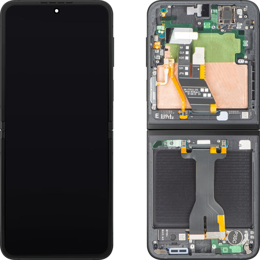 Display con Touchscreen Samsung Galaxy Z Flip6 F741, con Cornice, Sub Inner, Nero, Service Pack GH82-35014E