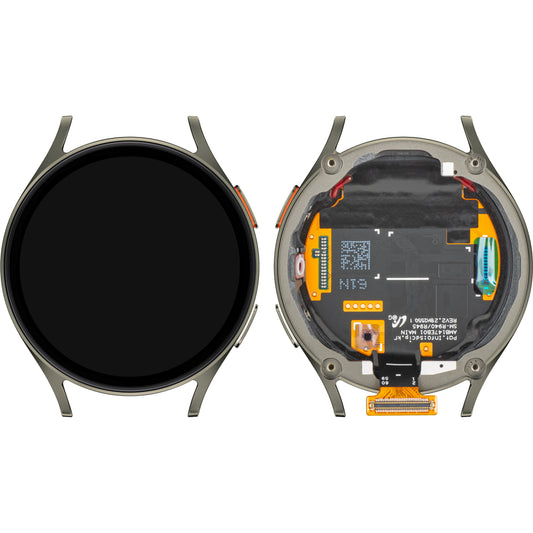 Display con Touchscreen Samsung Galaxy Watch7 44mm, con Cornice, Versione BT, Verde, Service Pack GH97-29845A