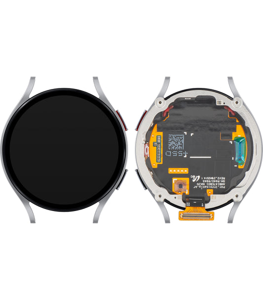 Display con Touchscreen Samsung Galaxy Watch6 44mm, con Cornice, Versione LTE, Argento, Service Pack GH97-28838C