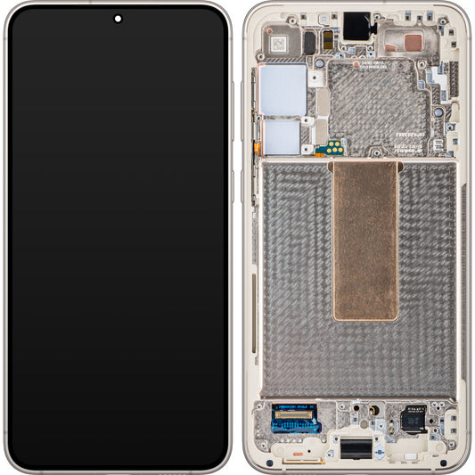 Display con Touchscreen Samsung Galaxy S23+ S916, con Cornice, Bianco (Cream), Service Pack GH82-30476B
