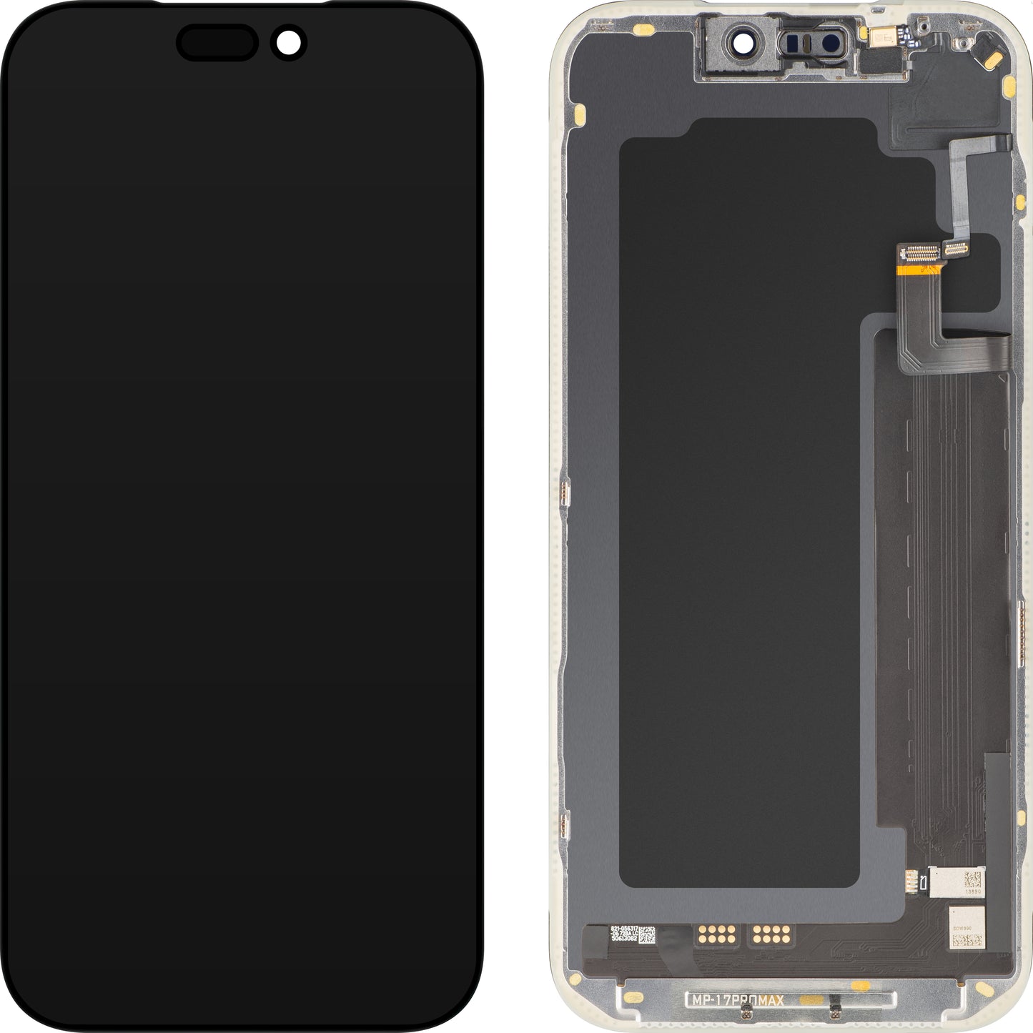 Display con Touchscreen e Sensore di Prossimità Luce MP compatibile con Apple iPhone 17 Pro Max, con Cornice, Versione Software OLED FHD 120Hz Diagnostica, Nero