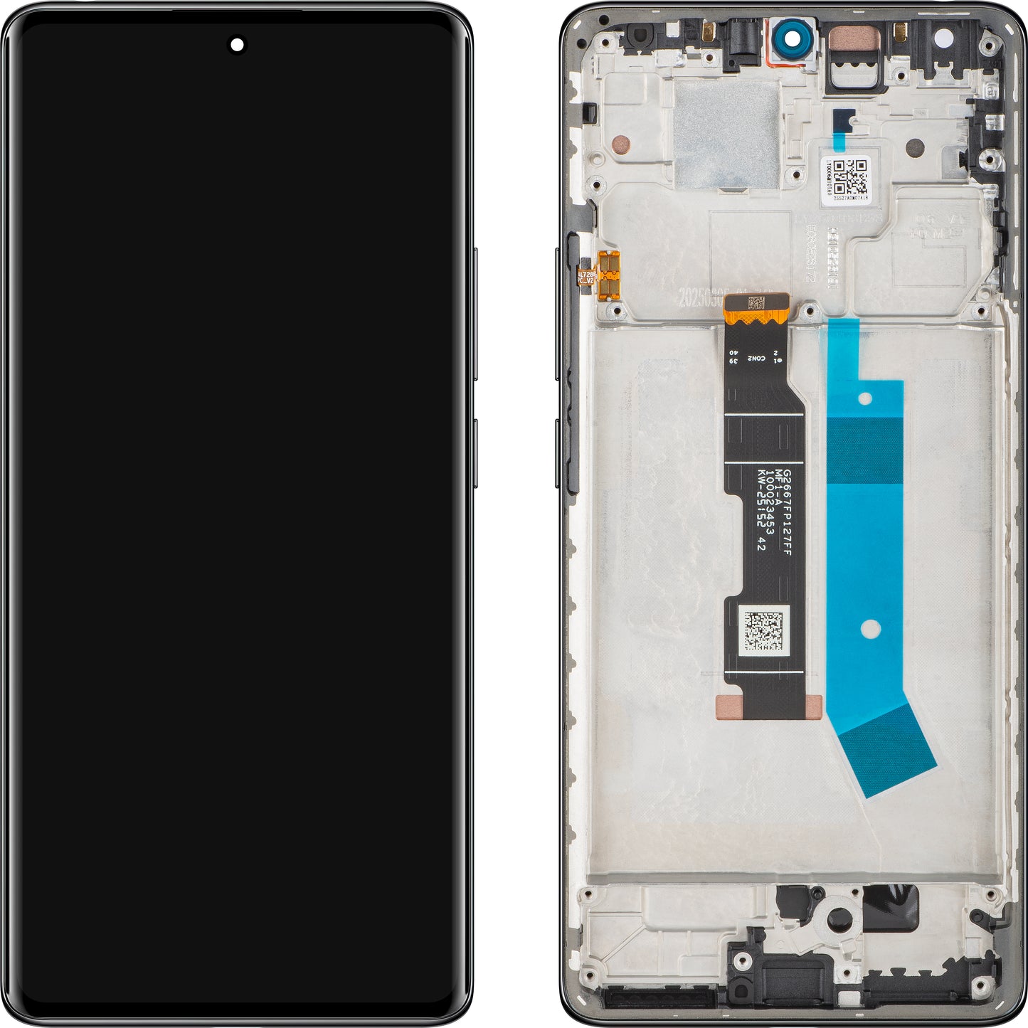 Display con Touchscreen Xiaomi Redmi Note 14 Pro 4G, con Cornice, Nero (Midnight Black), Service Pack 560003000O600