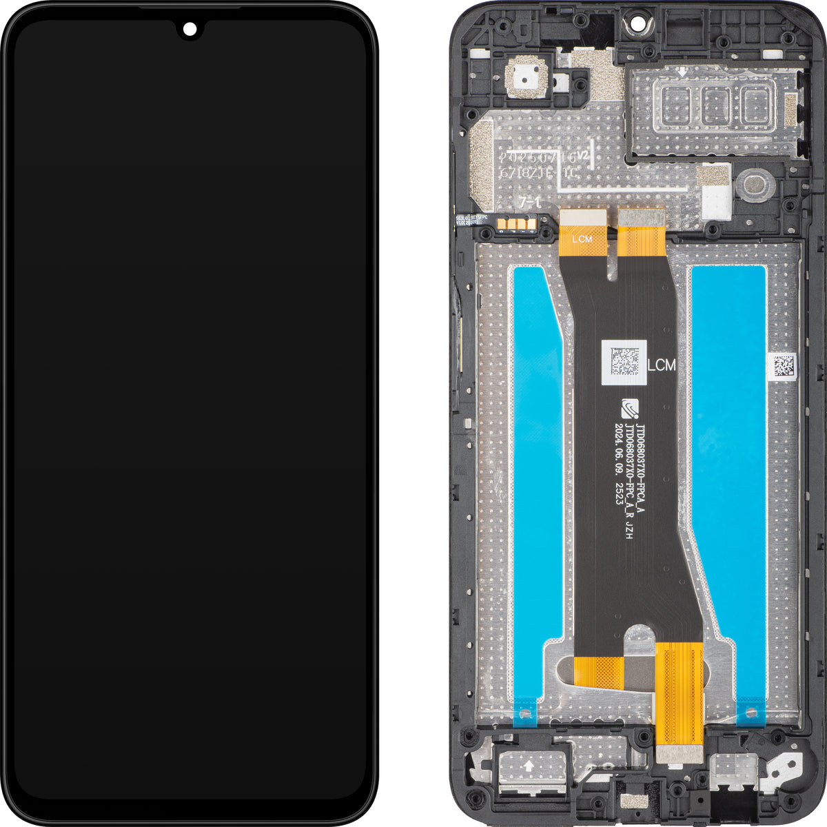 ZTE Blade A55 Display with Touchscreen, with Frame, Black, Service Pack 80800519965