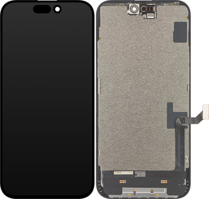 Display con Touchscreen ZY per Apple iPhone 15 Plus, con Cornice, Versione LCD In-Cell IC Movable, Nero