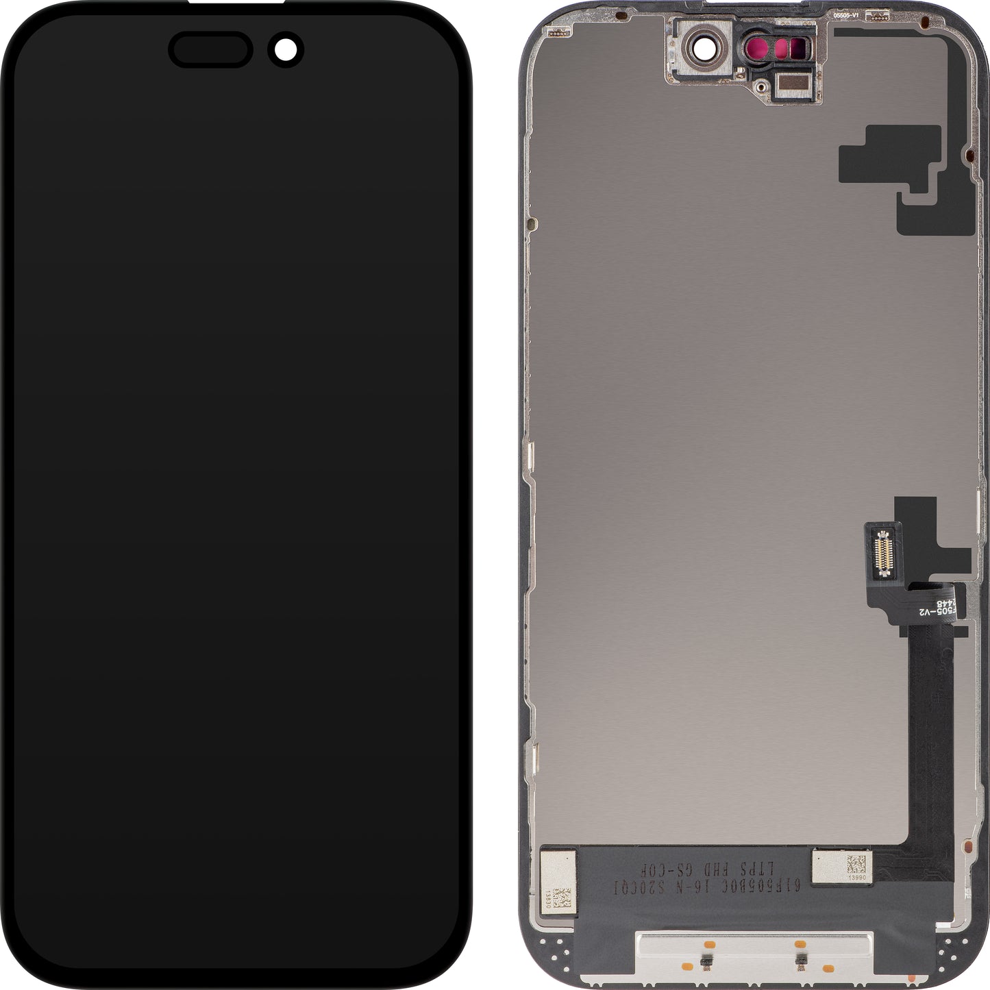 Display con Touchscreen ZY per Apple iPhone 16, con Cornice, Versione LCD In-Cell, Nero