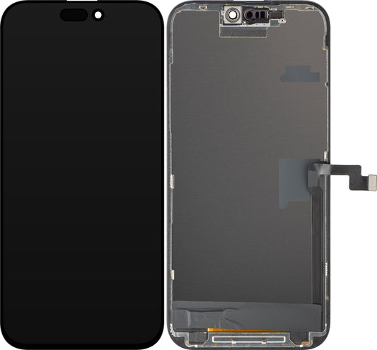 Display con Touchscreen ZY per Apple iPhone 16 Pro Max, con Cornice, Versione LCD In-Cell IC Movable, Nero