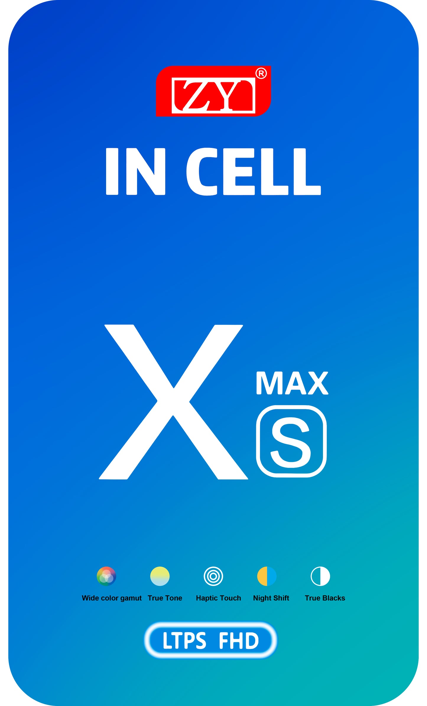 ZY Touchscreen Display for Apple iPhone XS Max, with Frame, In-Cell LCD Version, Black 