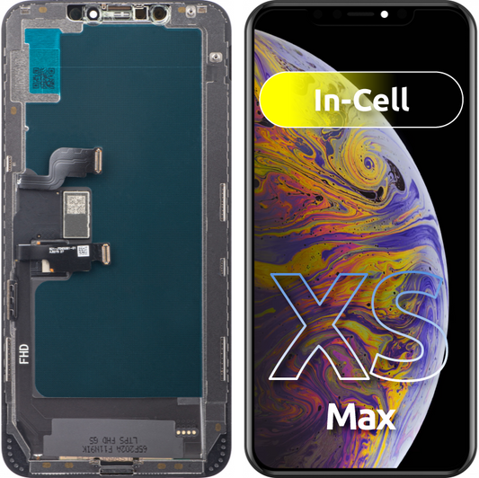 ZY Display touchscreen per Apple iPhone XS Max, con cornice, versione In-Cell LCD, nero 