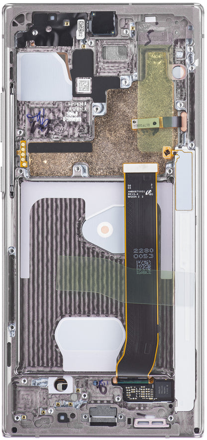 Display con Touchscreen Samsung Galaxy Note 20 Ultra 5G N986 / Note 20 Ultra N985, con Cornice, Bianco, Service Pack GH82-23596C