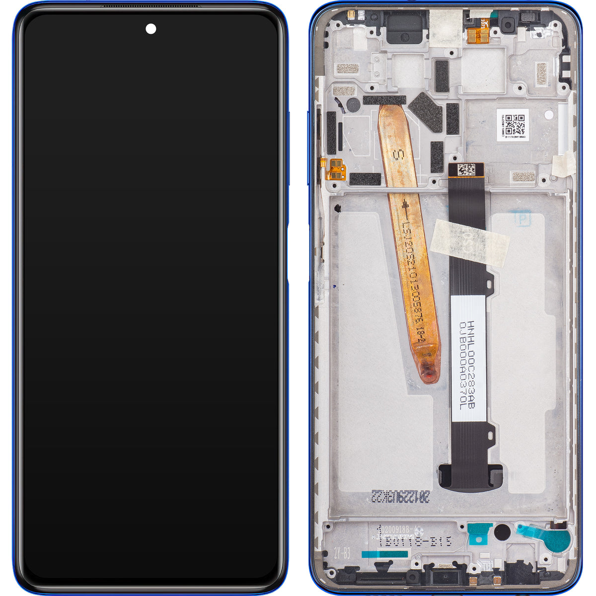 Display con Touchscreen Xiaomi Poco X3 Pro, con Cornice, Blu, Service Pack 560003J20S00