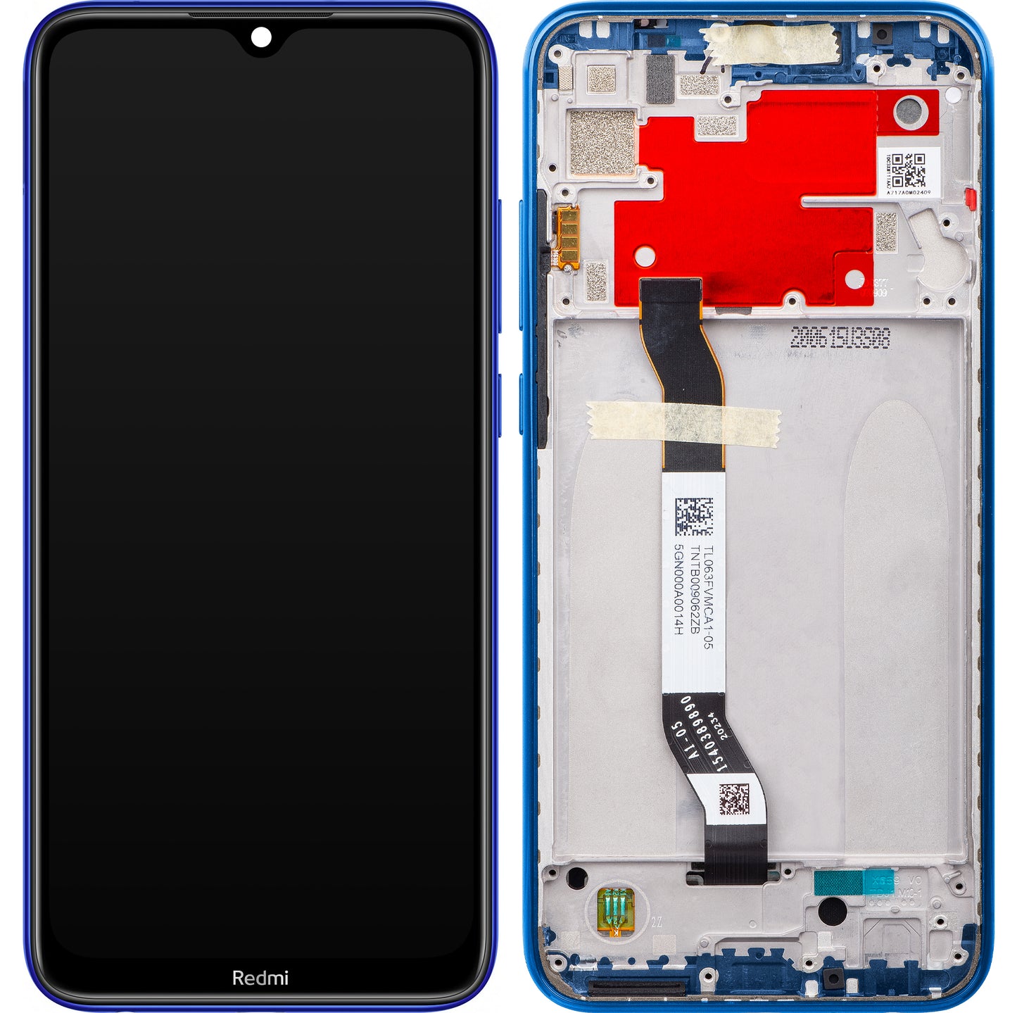 Display con Touchscreen Xiaomi Redmi Note 8T, con Cornice, Blu, Service Pack 5600030C3X00