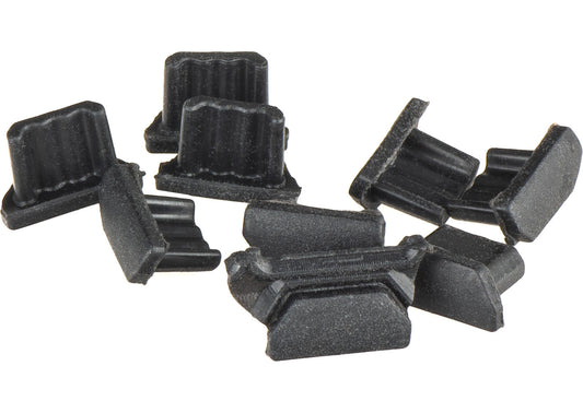 Tappo Antipolvere Porta Telefono OEM, microUSB, Set 10 pezzi, Nero