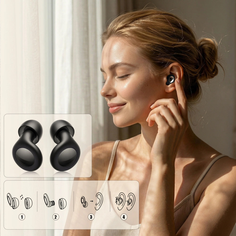 Tappi per le Orecchie Tech-Protect QuietFit, Neri