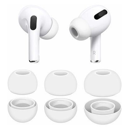 Tappi Techsuit ET1 per Apple AirPods Pro Series, Set 3 pezzi, Bianchi