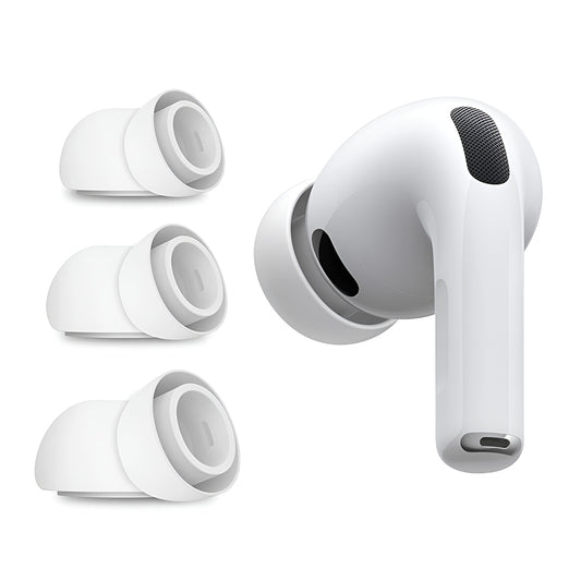Tappi Techsuit ET2 per Apple AirPods Pro 3, Taglia XS / S / L, Bianchi