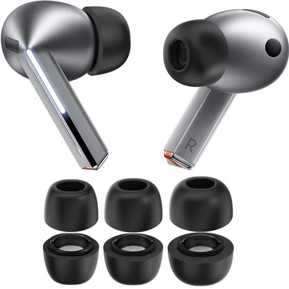Tappi Techsuit ET3 per Samsung Galaxy Buds3 Pro, Taglia S / M / L, Bianchi