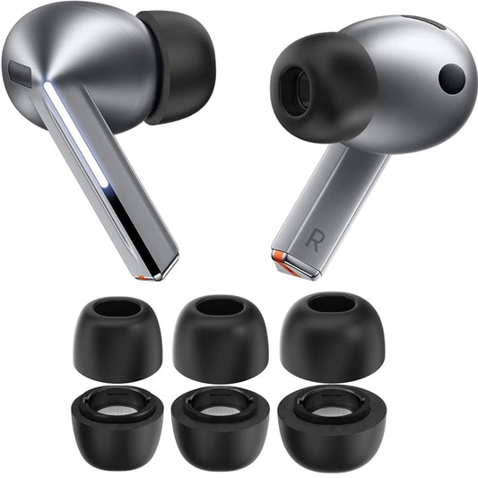 Tappi Techsuit ET3 per Samsung Galaxy Buds3 Pro, Taglia S / M / L, Neri