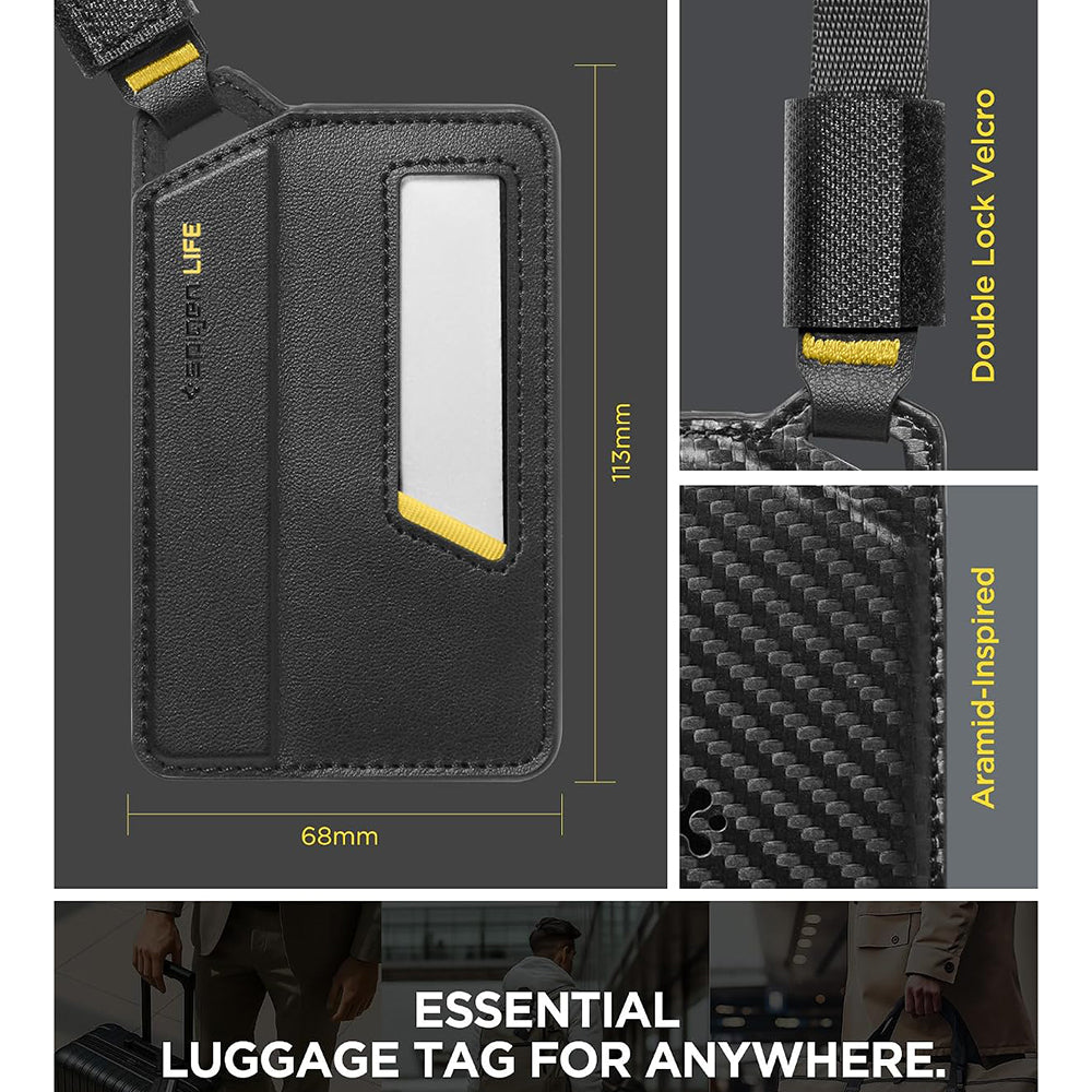 Spigen Luggage Tag LF510 Handbag / Suitcase Tag, Black AHP09776