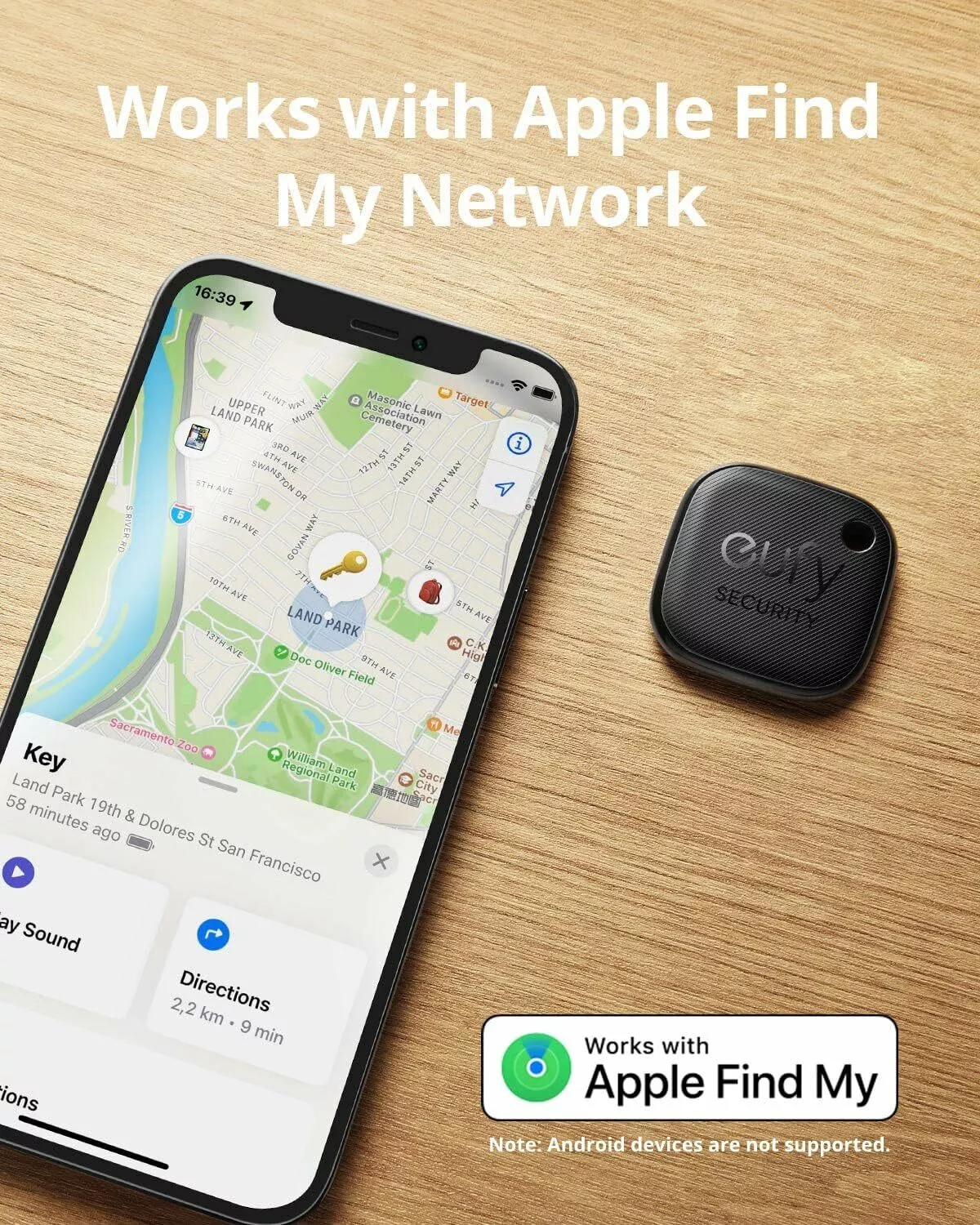Eufy Security SmartTrack Link per iOS Series, Set 2 Pezzi, Nero E87B0011
