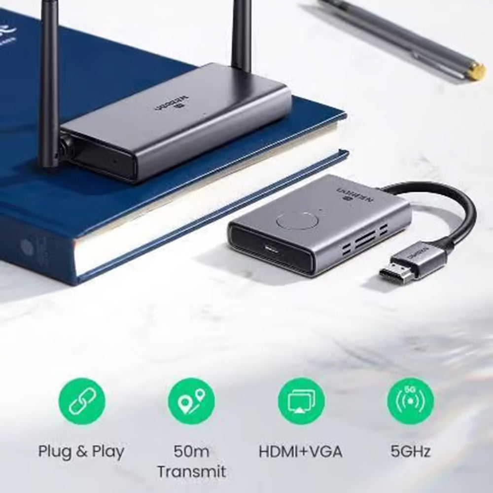 Extender Wireless HDMI UGREEN CM506, 1080P, Grigio