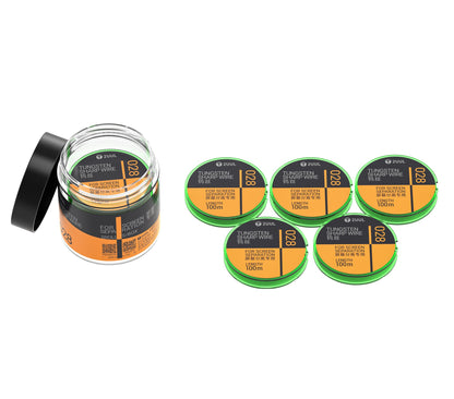 Filo Tungsteno 2UUL WS-028, 0,028mm, 100m, Set 5 pezzi