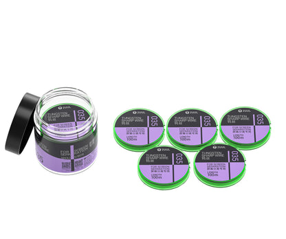 Filo Tungsteno 2UUL WS-035, 0,035mm, 100m, Set 5 pezzi