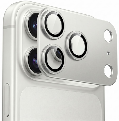 Pellicola protettiva per fotocamera posteriore Tech-Protect CamFull Fit+ per Apple iPhone 18 Pro, vetro temperato, argento