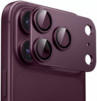 Pellicola protettiva per fotocamera posteriore Tech-Protect CamFull Fit+ per Apple iPhone 18 Pro, vetro temperato, bordeaux