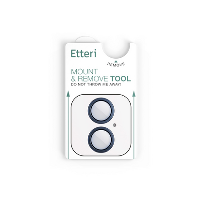 Pellicola protettiva per fotocamera posteriore Etteri per Apple iPhone 16 Plus / 16, Vetro temperato, Blu