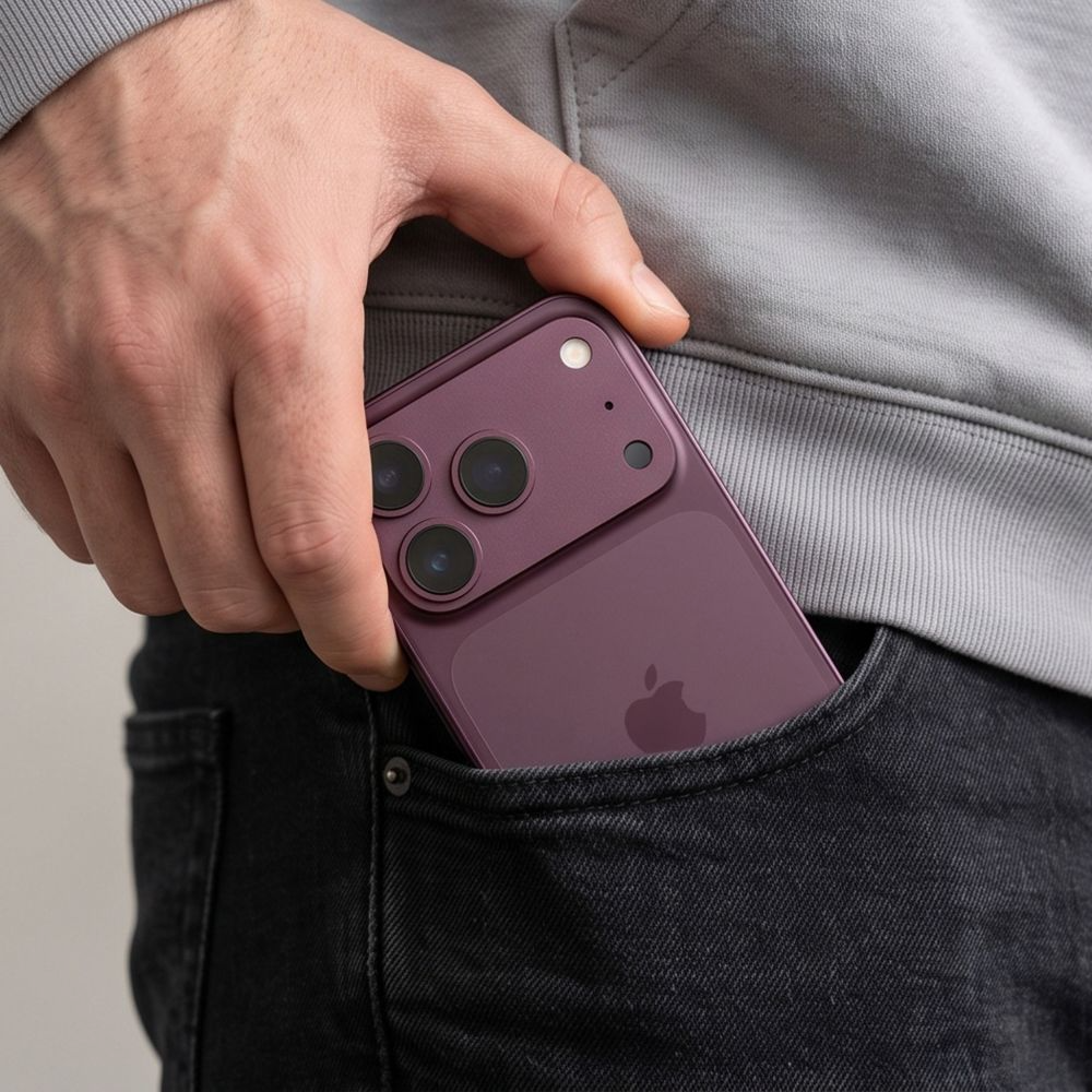Pellicola protettiva per fotocamera posteriore Tech-Protect CamFull Fit+ per Apple iPhone 18 Pro, vetro temperato, bordeaux
