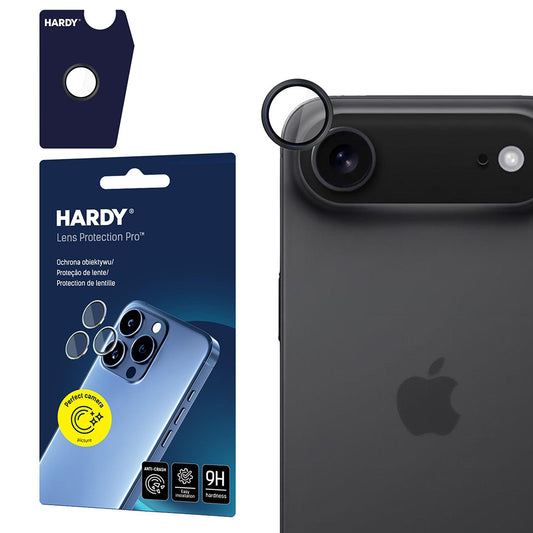 Pellicola Protettiva Posteriore Camera 3MK Hardy Protection Pro per Apple iPhone 17 Air, Vetro Temperato, Nero