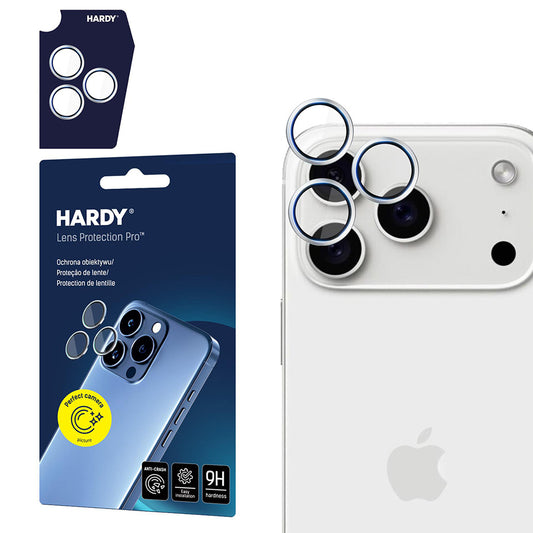 Pellicola protettiva per Fotocamera Posteriore 3MK Hardy Protection Pro per Apple iPhone 17 Pro Max / 17 Pro, Vetro Temperato, Argento