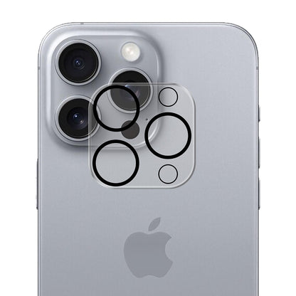 Pellicola protettiva per fotocamera posteriore 3MK Pro Full Cover per Apple iPhone 16 Pro Max / 16 Pro, Vetro temperato, Nero