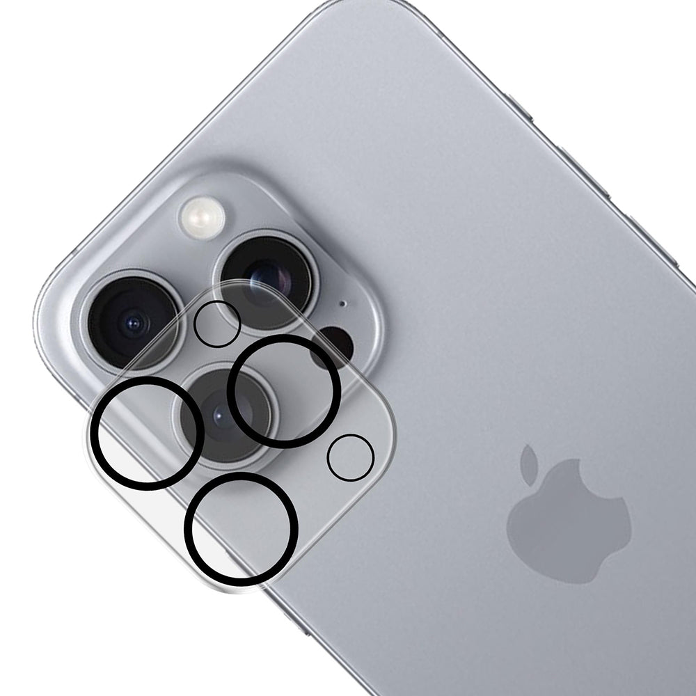 Pellicola protettiva per fotocamera posteriore 3MK Pro Full Cover per Apple iPhone 16 Pro Max / 16 Pro, Vetro temperato, Nero