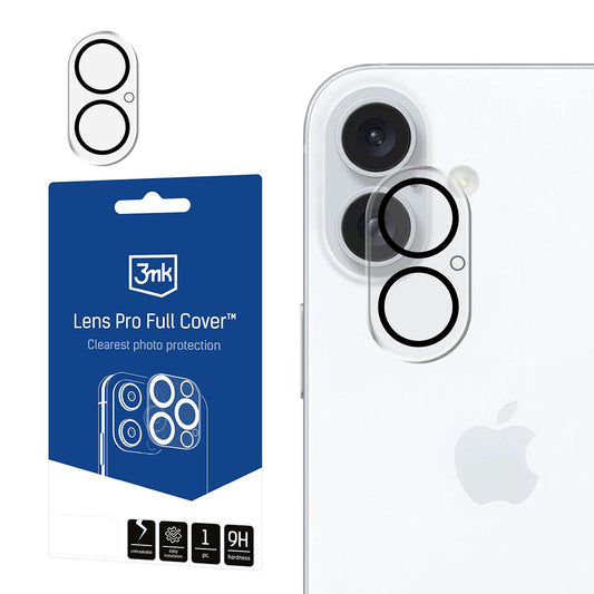 Pellicola Protettiva Posteriore 3MK Pro Full Cover per Apple iPhone 17, Vetro Temperato, Nero
