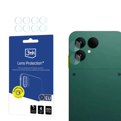 Pellicola protettiva per fotocamera posteriore 3MK Protection per Fairphone 6, vetro temperato, set da 4 pezzi, trasparente